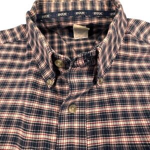 Mens Plaid Short Sleeve Button Up‎ Navy Red Twenty X Shirt Casual Workwear XXL